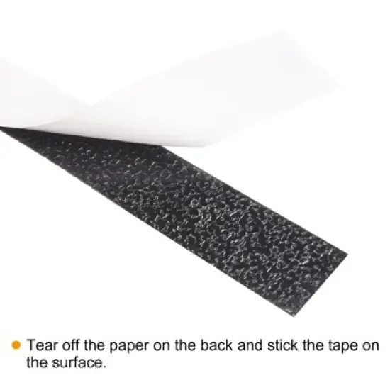 Unique Bargains Anti Slip Grip Non-Slip Traction Tape Frosted for Stair Black 1"x32.8ft image {3}