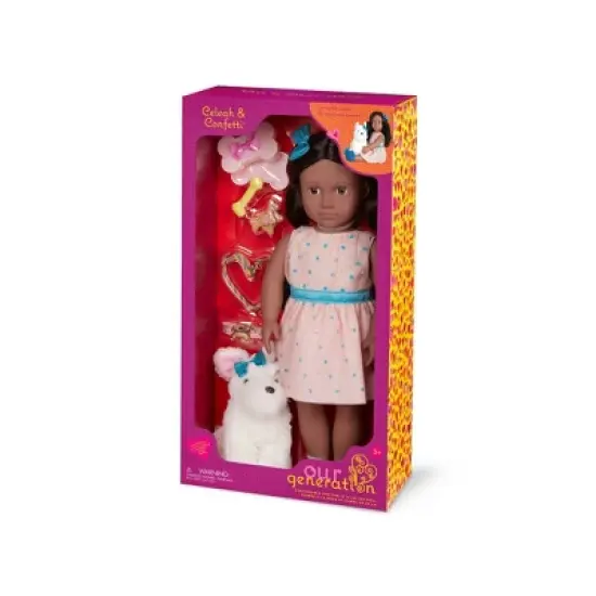 Our Generation Celeah & Confetti 18" Matching Doll & Pet Set image {5}