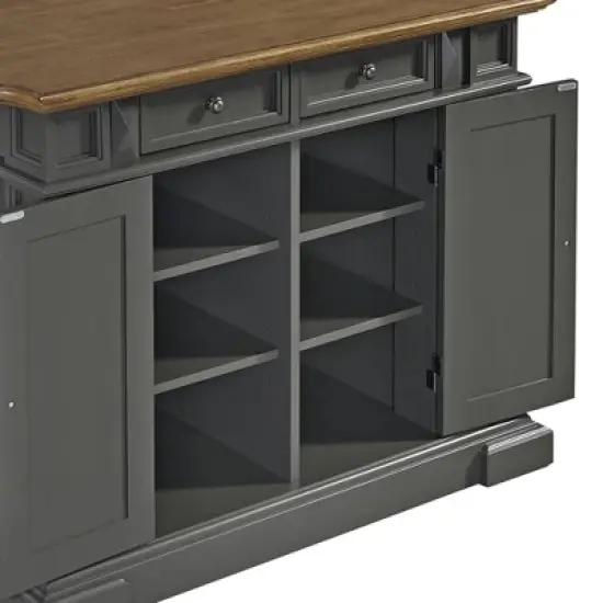 Americana Kitchen Island with Drop Leaf Top Gray - Homestyles image {5}