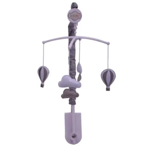 Bacati - Clouds in the City White/Gray 10 pc Crib Bedding Set with Long Rail Guard Cover image {2}