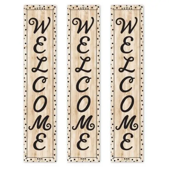 Creative Teaching Press&reg; Black, White, and Wood Welcome Banner, 8" x 39", Pack of 3 image {6}