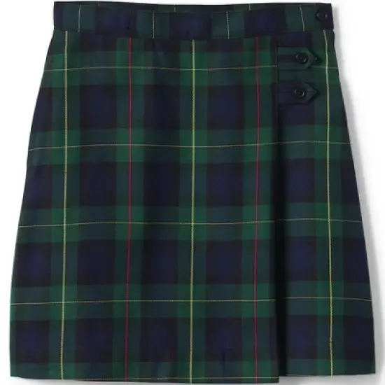 Lands' End School Uniform Girls Plaid A-line Skirt Below the Knee image {3}