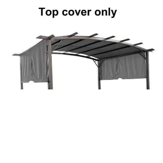 Gulches Universal Canopy Cover Replacement for 12x9 Ft Curved Outdoor Pergola Structure - Grey, Durable and Weather-Resistant Design image {5}