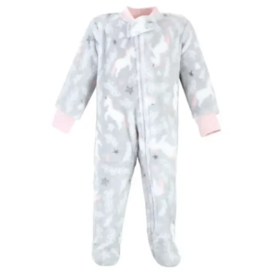 Hudson Baby Infant Girl Flannel Plush Sleep and Play and Security Toy, Whimsical Unicorn image {2}