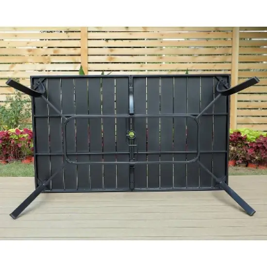 7pc Patio Dining Set with Table & Wicker Rattan Chairs - Captiva Designs image {6}