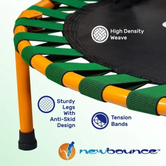 New Bounce 36" Foldable Mini Trampoline with Handlebar - Max of 150 Lbs image {2}
