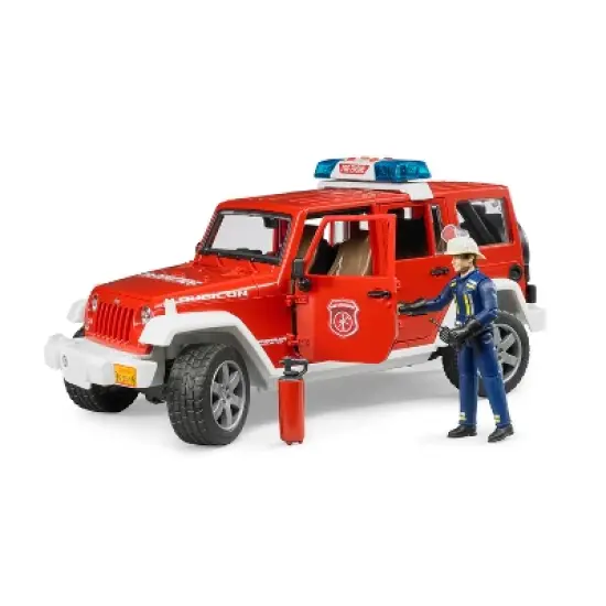 Bruder Jeep Rubicon Fire Vehicle with Fireman Figure image {6}