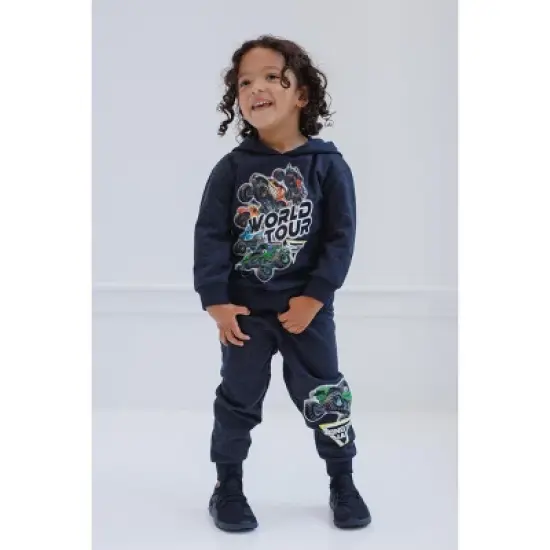 Monster Jam Grave Digger Monster Mutt Megalodon Fleece Pullover Hoodie & Pants Toddler to Big Kid image {2}