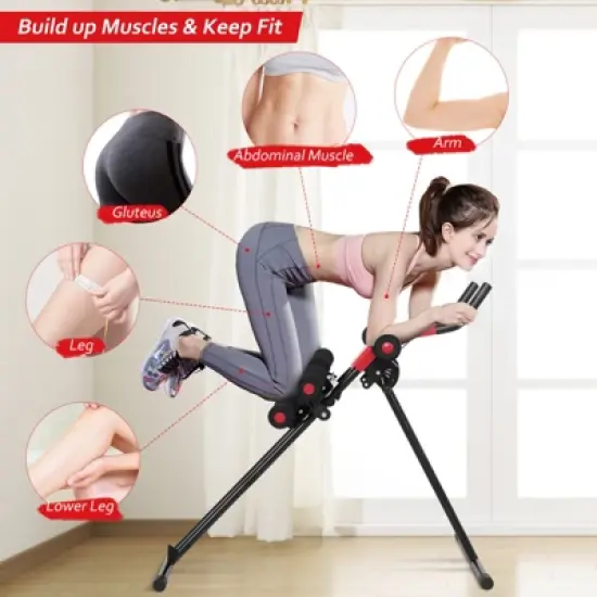 Costway Ab Machine with LCD Monitor Adjustable Abdominal Trainer Cruncher for Home Gym image {5}