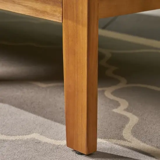 FIONECA 3-Piece L-Shaped Acacia Wood Patio Sectional Sofa Set with Cushions, Outdoor Conversation Set for Garden, Deck, or Balcony image {13}