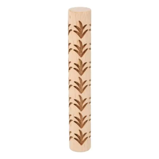 Unique Bargains Wood Clay Grain Texture Carved Fine Baking DIY Rolling Pins image {8}