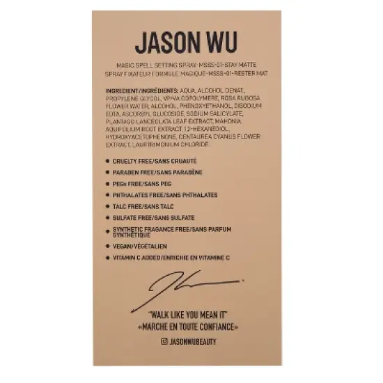 Jason Wu Beauty Magic Spell Setting Spray - Stay Matte - 3.55 fl oz image {5}