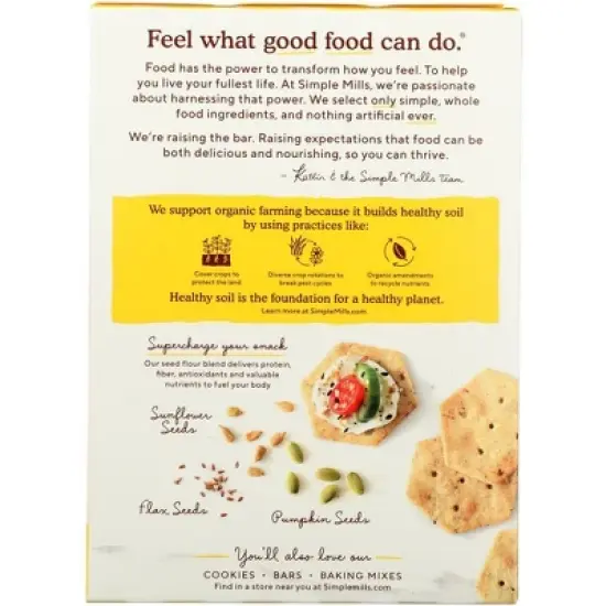 Simple Mills Everything Seed Flour Crackers - Case of 6/4.25 oz image {2}