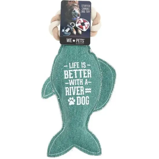 Pavilion Gift Company - River Dog - 12" Canvas Dog Toy on Rope  - Pet Toy image {6}