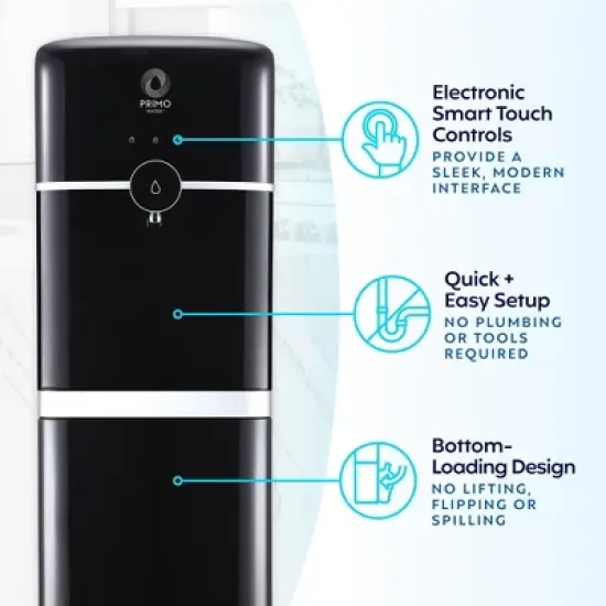 Primo Water Bottom Loading Pro Plus 3 Temp Water Dispenser with Smart Touch Technology: Freestanding 5 Gallon Hot & Cold Water Cooler Dispenser image {3}
