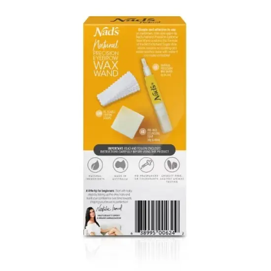 Nad's Natural Precision Eyebrow Wand Waxing Kit - 12ct image {2}