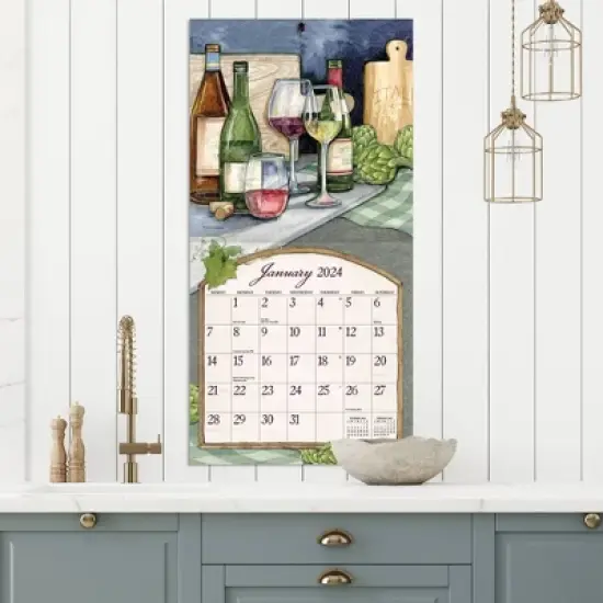Lang 2024 Wall Calendar 12"x12" Wine Cellar image {3}