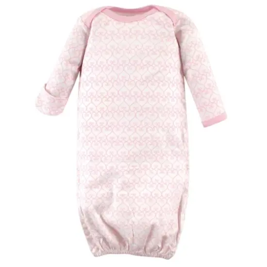 Luvable Friends Baby Girl Cotton Gowns, Tiara, 0-6 Months image {3}