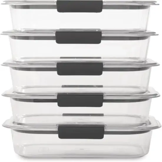 Food Storage Containers with BPA-Free Airtight Lids, Set of 5, Perfect for Lunch Prep and Leftovers Storage (3.2 Cups) image {1}