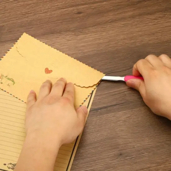 Unique Bargains Stainless Steel Envelope Slitter Lightweight Handle Letter Opener 2 Pcs image {4}