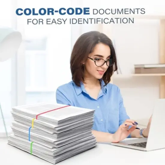 LotFancy 170 Pcs Large Rubber Bands, 7.2" Long Rubber Bands for Office Supplies, Home and Kitchen image {7}