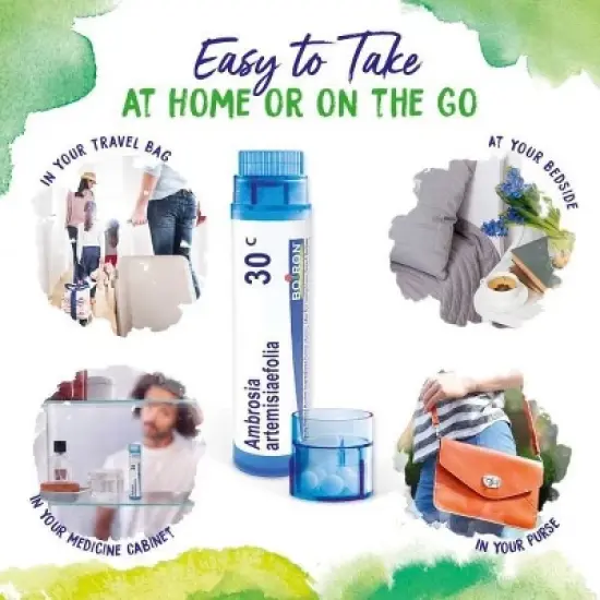 Ambrosia Artemisiaefolia 30C 3 MDT by Boiron Homeopathic Medicine For Ragweed Allergy Relief  -  3 Pack Pellet image {7}