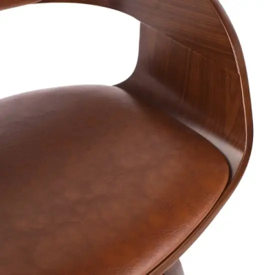 Clyo Mid-Century Modern Upholstered Swivel Barstool - Christopher Knight Home image {3}
