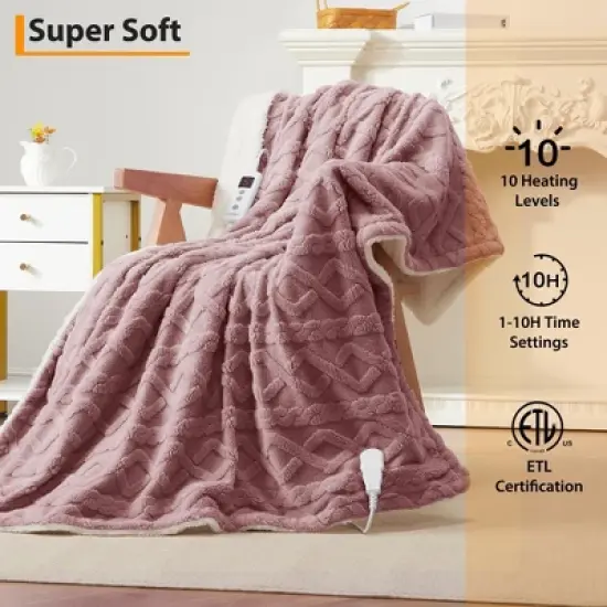 Heating Pads, Soft Washable Electric Blanket, Heating Blanket for Bedding, With 10 Heat Settings, Use for Sofa and Bed image {2}