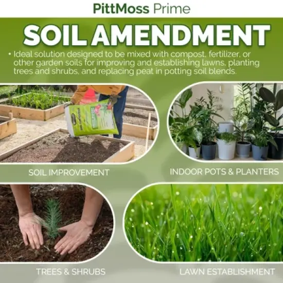 PittMoss Prime Eco-Friendly, Organic, Peat-Free Soil Conditioner image {3}