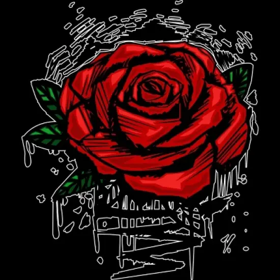 Women's Design By Humans Rugged Rose By Adamzworld Racerback Tank Top image {1}