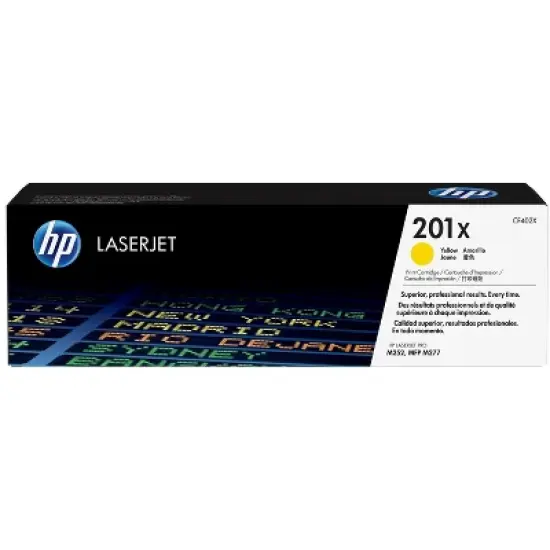 HP 201X High Yield Yellow Original LaserJet Toner Cartridge, ~2,300 pages, image {7}