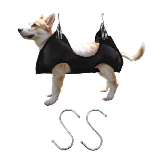 Unique Bargains Pet Grooming Hammock with Hooks 1 Set image {2}