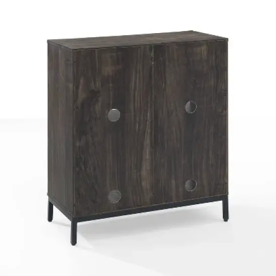 Jacobsen Record Storage Cube Bookshelf Brown Ash - Crosley image {3}