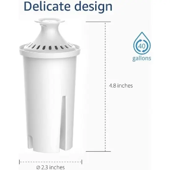 Waterdrop Replacement for Brita Filters, Pitchers, Dispensers, NSF Certified Pitcher Water Filter, Brita Classic OB03, Mavea,Pack of 6 image {3}