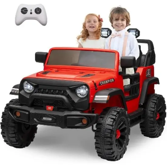 2-Seat Kids Ride-On Car, 4-Wheel 24V Electric Vehicle with Remote Control, Bluetooth, Music, 3 Speeds, 2x200W Powerful Motors image {10}