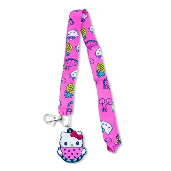 Seven20 Sanrio Hello Kitty Supercute Fruit Strap Lanyard With Watermelon Charm image {8}