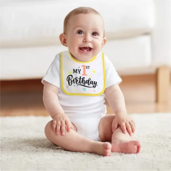 The Peanutshell Unisex Terry Bibs, 20 Pack for Feeding, Teething, or Drooling|Hello Sunshine/Holiday image {6}