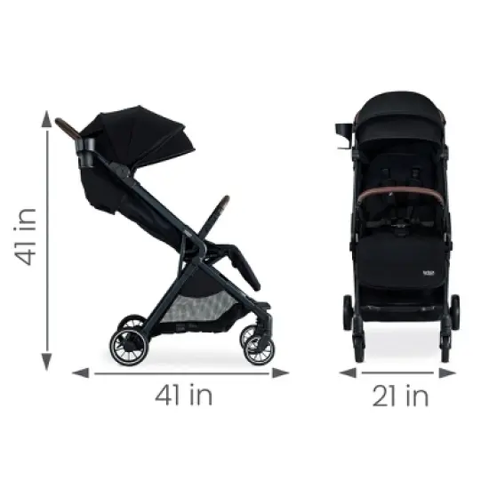 Britax Juniper Compact Stroller, Lightweight Fold-and-Go Design - Raven Black image {8}