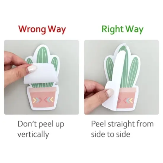 Wrapables Cute Cactus Succulents Sticky Notes, Adhesive Memo Notepads for Home, Office, Work (Set of 6) image {2}