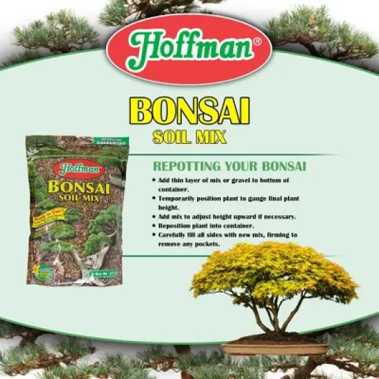 Hoffman Bonsai Soil Potting Mix to Provide Proper Support, Moisture, and Drainage, Ready To Use, 2qt image {4}