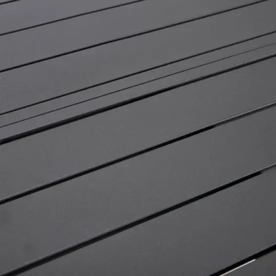 LeisureMod Round Outdoor Aluminum Dining Table for Modern Home, Patio, Backyard Garden Chelsea Collection image {13}