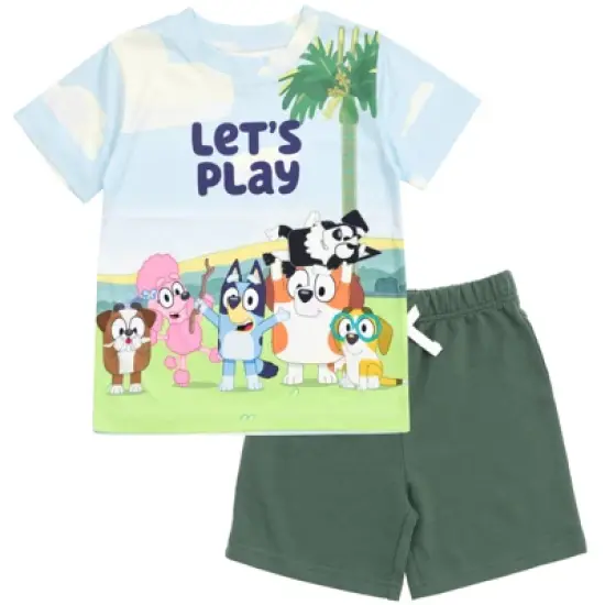 Bluey Chilli Mom Bandit Dad Bingo Coco Honey Winton T-Shirt and Shorts Outfit Set Toddler to Big Kid image {5}