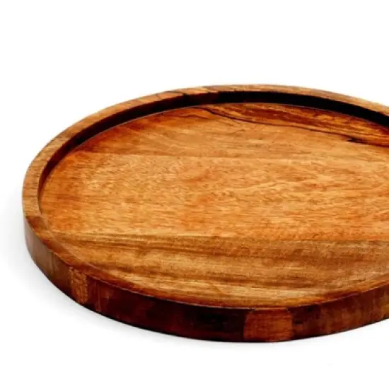 SEVOBAL Serving Platters Handmade Board for Cheese Charcuterie Presentations Entertaining Guests, Gifting to Cheese Lovers, Brown, 15"*10"*2" image {4}