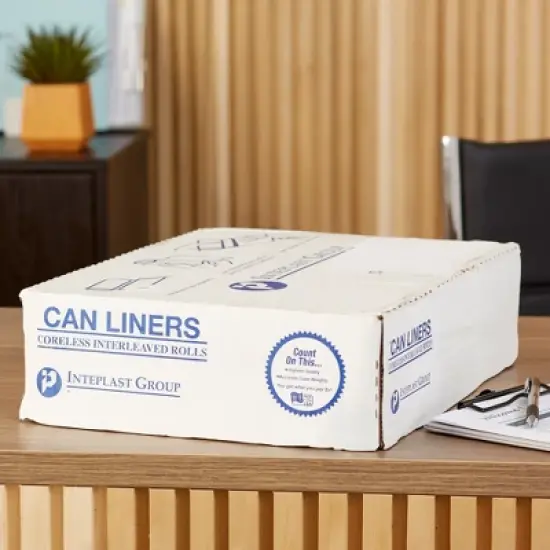 McKesson Trash Can Liners, Light Duty - Star-Sealed Bottom, 8 mic - Clear, 30 gal Capacity, 30 in x 37 in, 500 Count image {2}