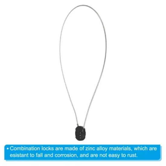 Unique Bargains Gym Locker Small 3 Digit Padlock Combination Locks image {3}