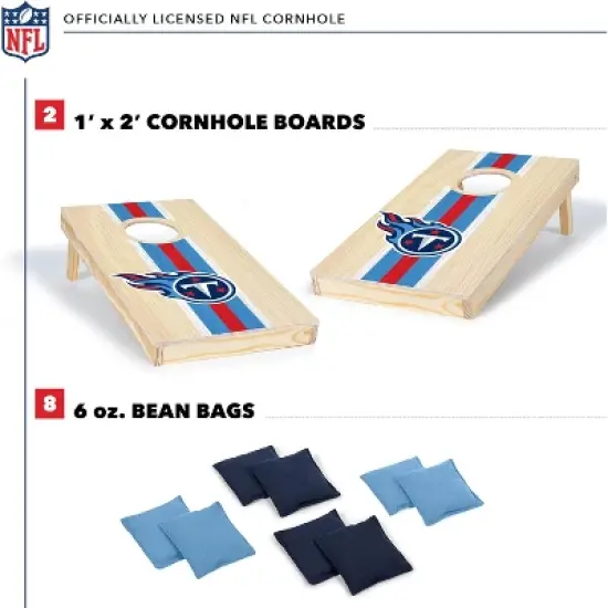NFL Tennessee Titans 1'x2' Wood Cornhole Set image {1}
