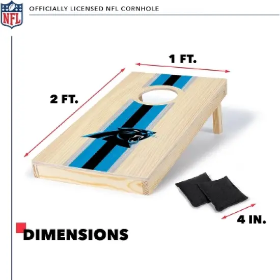 NFL Carolina Panthers 1'x2' Wood Cornhole Set image {4}