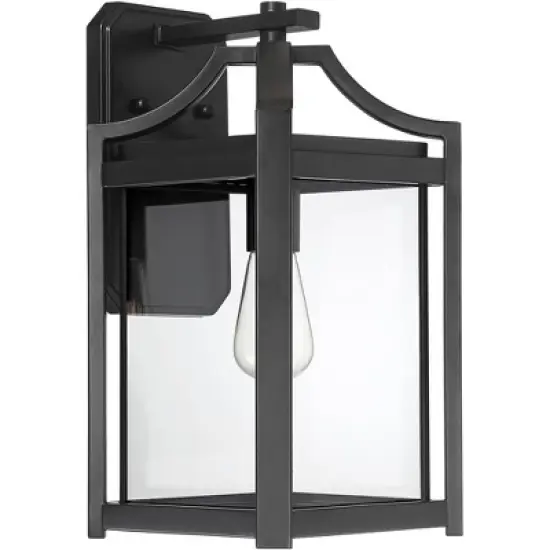 Franklin Iron Works Rockford Rustic Farmhouse Outdoor Wall Light Fixture Black 16 1/4" Clear Beveled Glass for Post Exterior Barn Deck House Porch image {4}