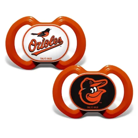 BabyFanatic Officially Licensed Unisex Pacifier 2-Pack - MLB Baltimore Orioles image {1}