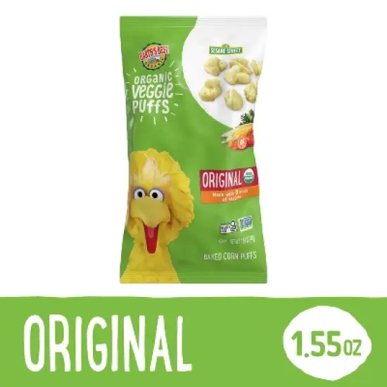 Earth's Best Organic Veggie Puffs Baby Snacks Baby & Toddler Snacks Sesame Street - 1.55oz image {9}